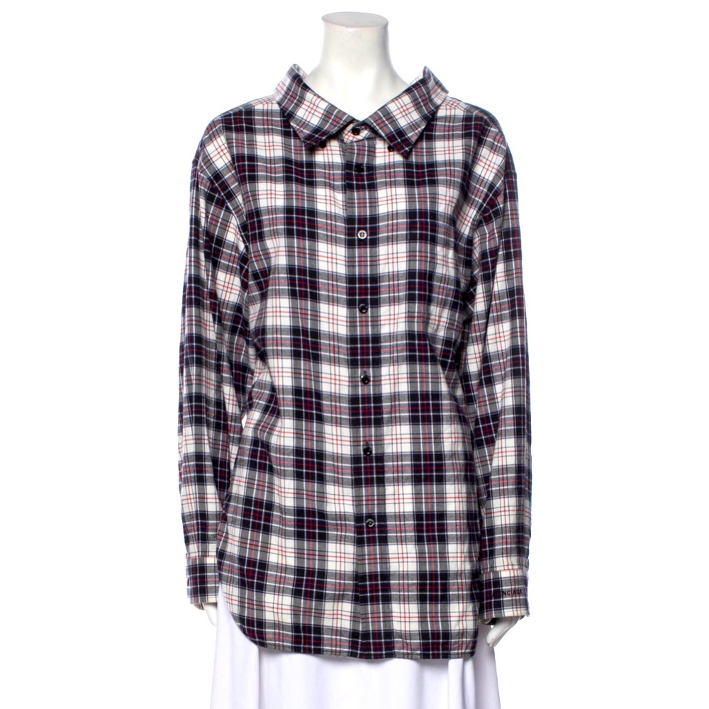 Balenciaga 2018 plaid button up shirt
